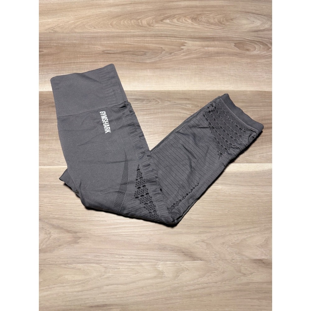 Gymshark Energy+ Seamless Leggings Womens S Grey Cropped High Waist Yoga Gym